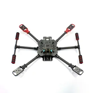 X4 560mm İha çerçeve karbon Fiber katlanabilir çerçeve katlanabilir/hayır katlanabilir Landing Skid Rc helikopter için quadcopter Diy Drone