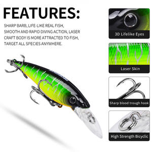 Leurre de pêche <span class=keywords><strong>Minnow</strong></span> 8.5g/9cm ABS <span class=keywords><strong>Jerk</strong></span> Bait Leurres Fishing Minnows - Product Image 4