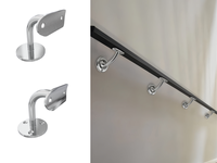 Support d'angle réglable moderne en acier inoxydable 316 pour main courante de tube carré, montage de garde-corps d'escalier - Résistant à l'eau et à la rouille
