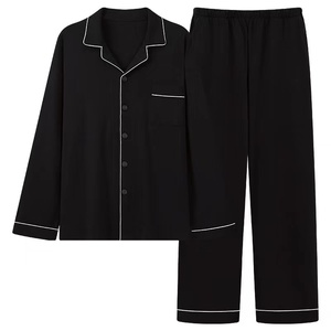 Autunno <span class=keywords><strong>uomo</strong></span> <span class=keywords><strong>3XL</strong></span> Plus Size <span class=keywords><strong>pigiama</strong></span> Set di pantaloni girocollo girocollo a maniche lunghe traspirante pigiami per il tempo libero notte a casa - Product Image 2