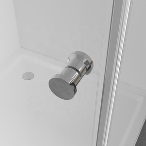 Marco de aluminio para baño, puerta de pivote oscilante doble, cuarto de <span class=keywords><strong>ducha</strong></span>, puerta de vidrio grueso de 8mm - Product Image 6