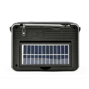 Yg-76US-BT Tourne-disque rétro portable multifonction en métal avec lampe torche solaire LED, <span class=keywords><strong>radio</strong></span> AM SW FM, haut-parleur sans fil BT, réveil - Product Image 6