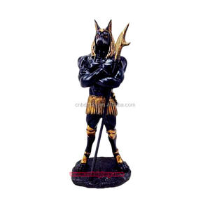 Estatua de Anubis de fibra de vidrio Escultura de dios egipcio antiguo en material de resina - Product Image 5