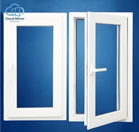 Fenêtre à battant en PVC avec grand panneau fixe, fenêtre en vinyle pour la rénovation de maisons et d'appartements résidentiels