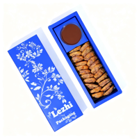 Boîte à glissière écologique pour la restauration rapide, biscuits, crêpes, gâteaux, chocolats, truffes, traiteur, emballage en papier avec insert pour sauce