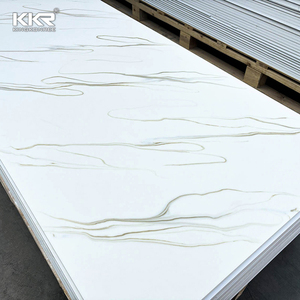 แผงหินอ่อนสีขาวหินเทียม KKR ไร้ซิลิกาแผ่นใหญ่ดัดแปลงแผ่นพื้นผิวแข็งอะคริลิคบริสุทธิ์สําหรับเคาน์เตอร์ - Product Image 2