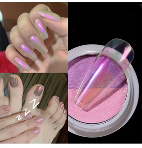 بودرة أظافر كروم متغيرة اللون بـ 9 ألوان من YAYANG، بودرة أظافر أورورا متغيرة اللون - Product Image 3