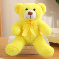 Nouveauté Ours en peluche cinq couleurs personnalisé en gros avec nœud Ours en peluche animaux doux