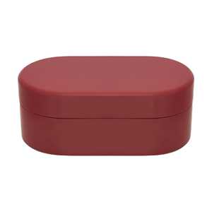 Овальный дизайн красный деревянный браслет ювелирные изделия Подарочная коробка с шарниром открытые Индивидуальные ювелирные изделия Органайзер кулон кольцо коробка роскошная упаковка - Product Image 6