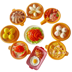 Yijia จำลองอาหารสไตล์ฮ่องกงรวมถึงหม้อปู, บะหมี่ดินเหนียว, ไข่ทอด, หมูตุ๋น, แม่เหล็กเรซิน, วันศุกร์ - Product Image 1