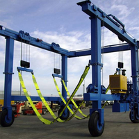 Palan de levage de bateau de 10 tonnes palan de bateau marin mobile grue portique à pneus en caoutchouc pour bateau