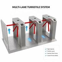 Barrera de seguridad antipersonas tras las espaldas con sistema de recuperación automática de pulseras, modelo WKT WKT-YZ315, de acero inoxidable, IP66, para bibliotecas
