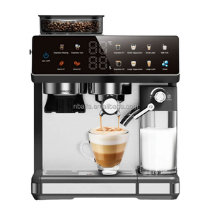 <span class=keywords><strong>Cafetera</strong></span> <span class=keywords><strong>Espresso</strong></span> Italiana Semiautomática 3 en 1 de Acero Inoxidable, 20 Bares de Presión, Sistema de Agua Caliente Eléctrico para el Hogar - Product Image 3