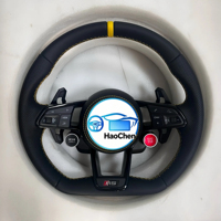 Volant de course à fond plat avec chauffage et palettes de changement de vitesse pour Audi A6 C7 A7 C7 S6 RS6 – Amélioration