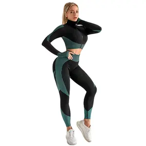 Wholesale 4xl Large Size Fitness Yoga Wear Crop Top High Waist Leggings Sports Suits Seamless Workout Women Gym Sets
