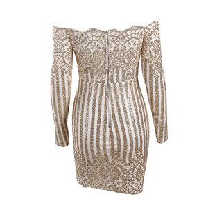 Abito senza spalline con glitter - Product Image 2