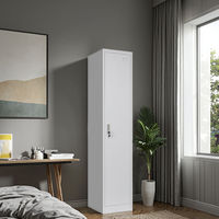 Casier à vêtements en acier à porte simple pour le personnel de bureau, armoire de rangement en métal pour le stockage des uniformes des employés