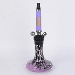 Wholesale Aluminum Alloy Single Tube Hookah Shisha Set Glass Base <strong>Bonges</strong> With Hose Tray Head Accessories - Product Image 6