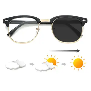 BOOM 2021-gafas de sol con remaches personalizados, lentes fotocromáticas con bloqueo de luz azul, gris, rosa, púrpura, azul, té, UV400