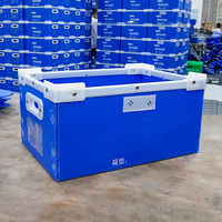 Boîtes d'emballage en plastique PP ondulé antistatique conducteur pour supermarchés, réutilisables, protection ESD, légères, recyclées