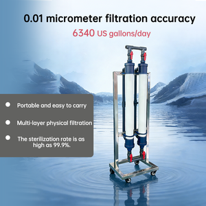 Système d'eau domestique 1000-2000 L/H avec filtration et interception des grosses particules de sédiments, support en acier inoxydable sur roues - Product Image 2