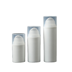 Eco friendly white empty PP plastic cosmetic packaging container serum lotion 15ml 30ml 50ml airless pump bottle
