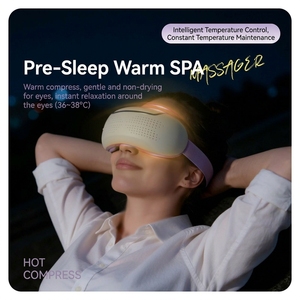 Masque de <span class=keywords><strong>sommeil</strong></span> pour les yeux avec compresse chaude et froide sans fil, portable, rechargeable, refroidissement, chauffage, vibration, massage des yeux avec <span class=keywords><strong>musique</strong></span> - Product Image 5