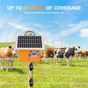 Cargador Solar para Cercas Eléctricas, Alcance de 20 Millas, Controlador de 0.5J, Metal y PP, para Ganado, Aves de Corral, Prevención de Depredadores, Modelo 260B, Impermeable - Product Image 2
