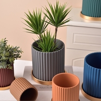 Jardinière succulente nordique moderne émaillée de différentes tailles personnalisée Pots de plantes en céramique Pot de fleurs d'intérieur