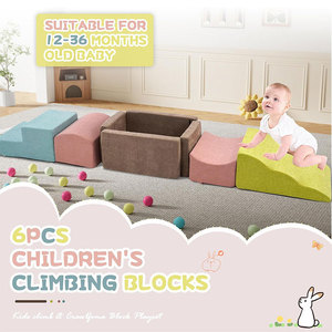 Ensemble de canapé en mousse pour enfant avec coussins et rampe pour aire de jeux intérieure, de 0 à 24 mois, unisexe - Product Image 3