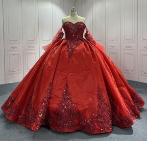 Mumuleo Sweet 16 <strong>Pink</strong> Princess <strong>Quinceanera</strong> <strong>Dresses</strong> Long Sleeves Formal Pageant Ball Gown for Girls Vestidos De Anos Robe Ivoire - Product Image 4