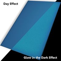 Panneau acrylique bleu néon fluorescent, couleur vive, 12x12 pouces, 1/8 pouce d'épaisseur, 2 pièces pour enseigne néon et découpe laser