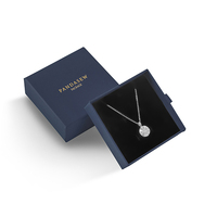 Boîte d'emballage de bijoux de style tiroir avec impression couleur de logo personnalisé pour boucles d'oreilles, bracelets et bagues