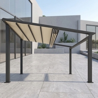 Pergola à toit rétractable imperméable pour restaurant, café et projets hôteliers