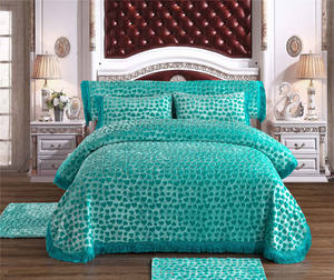 Colorful Soft Winter Thickened 4pc Polyester Flannel <b>Blanket</b> Heart Patterns Waterproof Knitted <b>Weighted</b> Cooling Hotel Home - Product Image 5