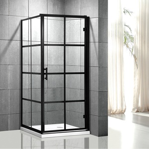 Cabines de <span class=keywords><strong>douche</strong></span>, salle de bain, profil en aluminium <span class=keywords><strong>noir</strong></span>, charnières, porte en verre trempé, cabines de <span class=keywords><strong>douche</strong></span>, enceintes de <span class=keywords><strong>douche</strong></span> - Product Image 1