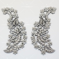 Applique de col en strass blancs scintillants pour robe de danse et robe de soirée, accessoire vestimentaire