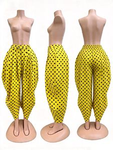 Pantaloni Casual a Pois a Tre Quarti, Comodi e Larghi, con Stampa Floreale a Gonna, a Gamba Larga - Product Image 6