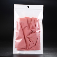 Sacs Ziplock Blancs Effet Nacre avec Fenêtre Transparente, Trou de Suspension, Refermables, pour Emballage de Bijoux et Composants en Plastique