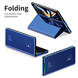 Para <span class=keywords><strong>Samsung</strong></span> <span class=keywords><strong>Galaxy</strong></span> <span class=keywords><strong>Z</strong></span> Fold 7 6 5 <span class=keywords><strong>4</strong></span> 3 2 5G Fold3 Fold 5 FOLD 1 Funda de cuero PU Cubierta completa Espejo Clear <span class=keywords><strong>Flip</strong></span> Magnetic Phone Case - Product Image 3