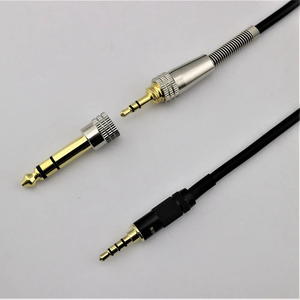 Black Net Oxygen-1 <span class=keywords><strong>Cable</strong></span> de auriculares redondo doble <span class=keywords><strong>paralelo</strong></span> de cobre 3,5 a 6,5 <span class=keywords><strong>Cable</strong></span> de audio de 4 polos - Product Image 3