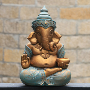 Estatua de Buda tailandés y elefante Ganesha, escultura para decoración de jardín, adorno para paisajismo exterior, forma de elefante - Product Image 1