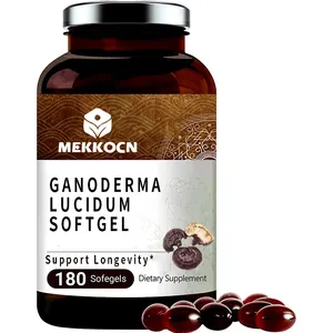 Kapsul Organik Ganoderma Lucidum Ekstrak Minyak Softgel Natural Reishi Jamur Spore Oil Soft Capsules untuk Antioksidan