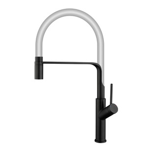 Different Colors Silicone Tube Deck Mounted Pull <b>Down</b> Kitchen Mixer Black Brass Single Handle Pull Out Kitchen AT9238BB Kitchen - Product Image 3