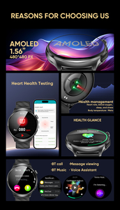 Reloj Inteligente Sourcingark con Esfera Redonda, Monitor de Ritmo Cardíaco, Funciones de Salud, Llamadas Bluetooth para Hombre, Modelo MT600 - Product Image 6