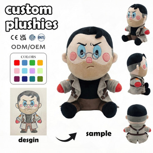 ผู้ผลิตตุ๊กตาผ้ากำมะหยี่แบบกำหนดเอง OEM/ODM เสื้อกั๊กลายทางนุ่มๆ หมาป่า ตัวละครอนิเมะแบบกำหนดเอง พวงกุญแจตุ๊กตาผ้ากำมะหยี่แบบกำหนดเอง ของเล่นกล่องสุ่ม - Product Image 2