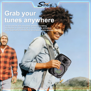 Mini altavoz de <span class=keywords><strong>karaoke</strong></span> HiFi TWS ZQS1328 con luces LED RGB, altavoz de graves portátil BT inalámbrico ruidoso, 1 unidad - Product Image 2