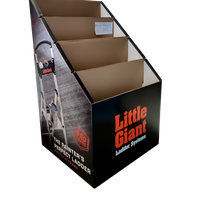 Boîte de présentation PDQ transparente empilable en carton ondulé pour traiteur, emballage d'expédition pour supermarché, vente en gros