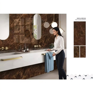 Nebula Azure Marble Look Polished Porcelain <b>Tiles</b> 600x1200mm High Gloss Designer Floor Wall Slab - Product Image 2