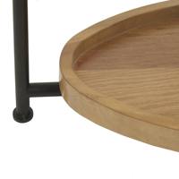Table basse ronde blanche avec étagère, fabrication professionnelle en chine